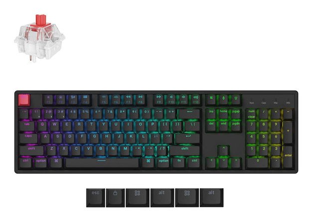 EAN 4895248894520 - Keychron K10 QMK V2 teclado Universal USB + RF Wireless + Bluetooth QWERTY Inglés Negro imagen 1