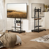 Soporte De Suelo Con Ruedas Equip Para Pantalla De 50" - 90" Max Vesa 600x400 60kg Tablero Perforado