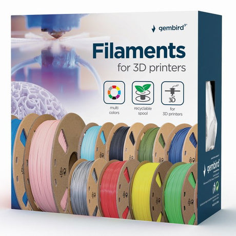 EAN 8716309094764 - Gembird 3DP-PLA1.75-01-FB material de impresión 3d Ácido poliláctico (PLA) Azul fluorescente 1,4 kg imagen 1
