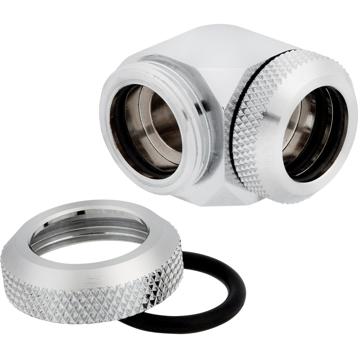 Corsair Cx-9052014-Ww Hardware Accesorio De Refrigeración Cromo Acces. Corsair Hydro X Fitting Xf Hl 2-Pk (90° 14mm Od Cf,Chrome) Cx-9052014-Ww