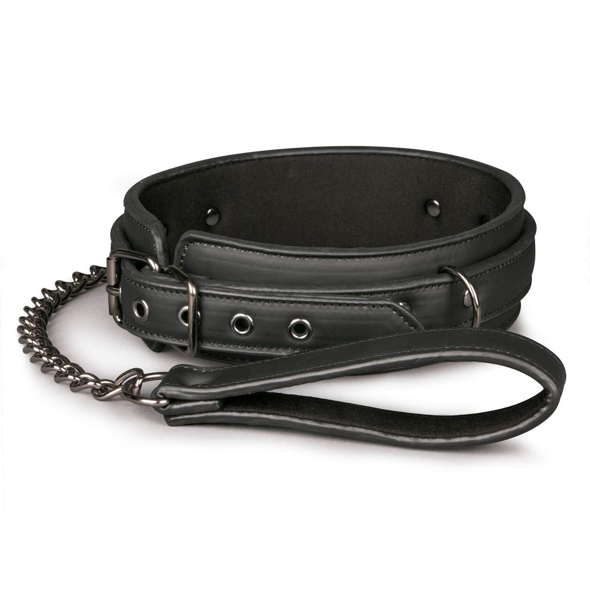 Collar Con Correa Negro