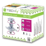 Techly 022403 Soporte De Techo Para Proyector, 10kg, 22 Cm, Con Inclinación Y Rotación Ajustable
