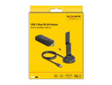 Delock 12771 Adaptador Usb Wlan Wi-Fi 6 Dual Band Ax1800 (1201 + 574 Mbps)