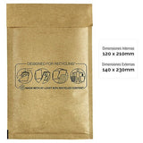 Bankers Box Pack De 100 Bolsas De Burbujas Acolchada - Medida 120x210mm - Burbujas Internas Para Amortiguacion - Ideal