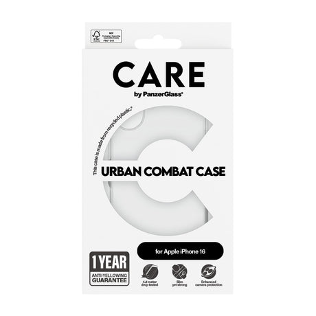 EAN 5715685004193 - PanzerGlass CARE™ by ® Urban Combat Case Transparent iPhone 16 funda para teléfono móvil Transparente imagen 3