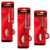 Scotch Tijeras Universales 18cm - Acero Inoxidable - Mango Ergonomico - Rojo