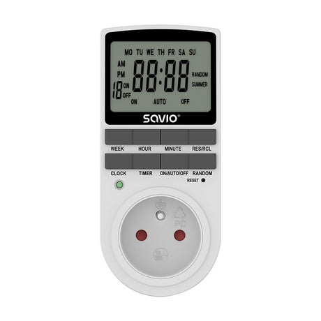 EAN 5901986048213 - Savio AE-03 contador eléctrico Blanco Programador eléctrico diario/semanal imagen 1