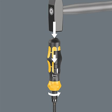 Atornillador Wera 921 Kraftform Plus Negro Amarillo, 1/4" 05018100001