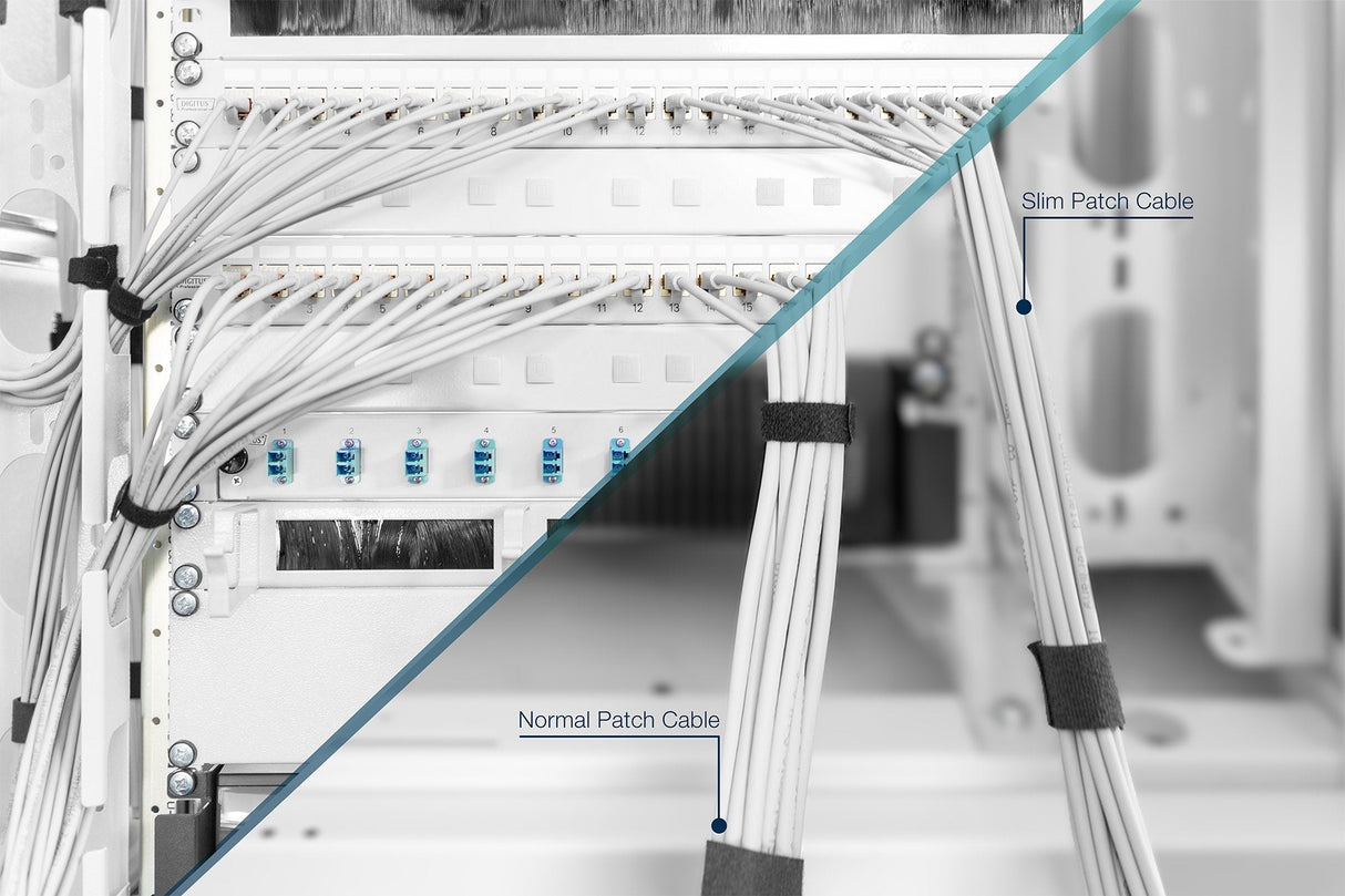 Cat 6a U-Ftp Slim Patch Cord 3mcabl Cu Lszh Awg 28/7 Length Grey