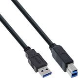 Inline Usb 3.0 Cable Tipo A Macho A Tipo B Macho Negro 5m