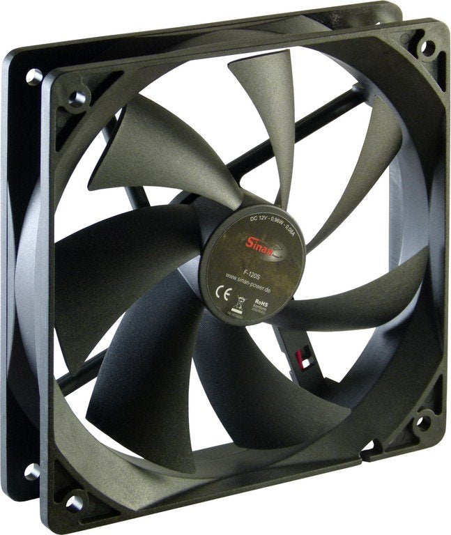 Inter-Tech F-120-S Carcasa Del Ordenador Ventilador 12 Cm Negro