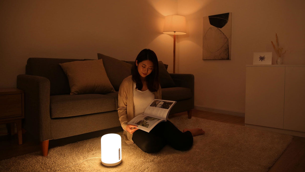 Lámpara Inteligente Xiaomi Mi Bedside Lamp 2 Rgb 400 Lumenes Wifi Bt 4.2 Luz Suave Y Nocturna Android/Ios Compatible Con Google Home/Alexa