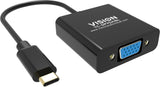 Vision Tc-Usbcvga/Bl Adaptador De Cable De Vídeo Usb Tipo C Vga (D-Sub) Negro