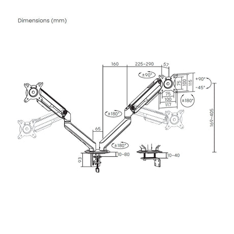 EAN 8435739904619 - AISENS DT32TSR-439 soporte para monitor 81,3 cm (32") Escritorio imagen 7