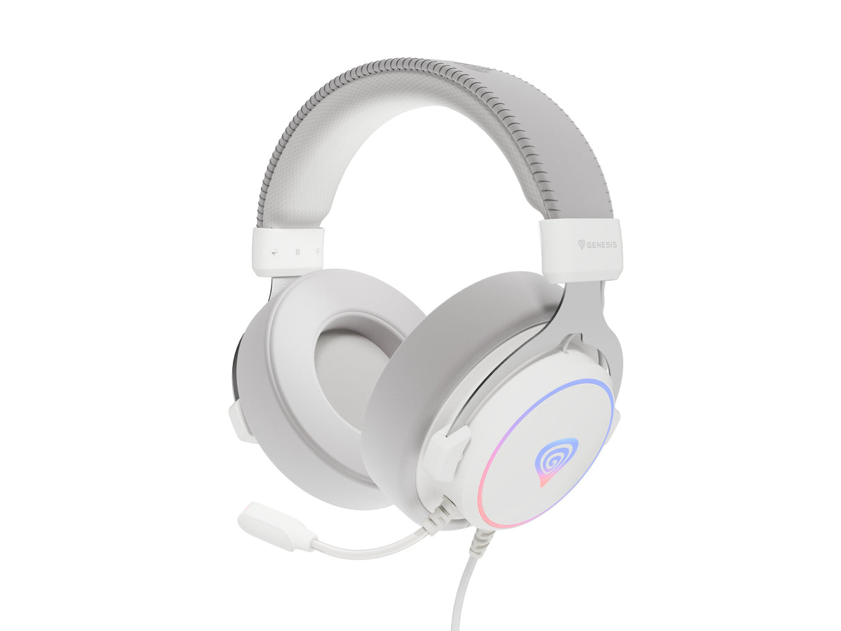 Auriculares Genesis Neon 764  Alámbrico Diadema Juego Usb Tipo A Blanco