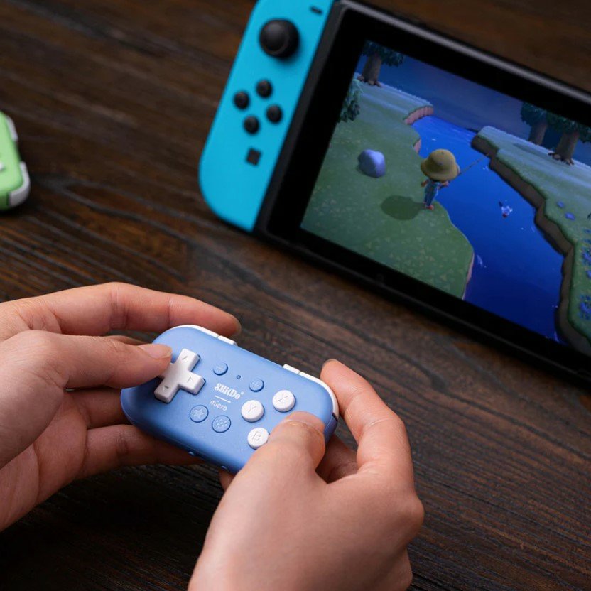 8bitdo Micro Bluetooth Gamepad Azul, Para Nintendo Switch, Android, Raspberry Pi  Ret00384