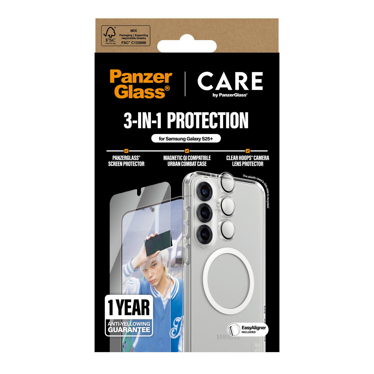 EAN 5715685016141 - PanzerGlass ® | CARE™ by ® 3-in-1 Bundle Samsung Galaxy S25+ Protector de pantalla 1 pieza(s) imagen 3