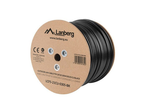 EAN 5901969421842 - Lanberg LCF5-21CU-0305-BK cable de red Negro 305 m Cat5e F/UTP (FTP) imagen 2