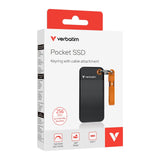 Verbatim Ssd 256gb, Usb 3.2, Tipo-C, Pocket, Negro/Naranja