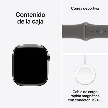 EAN 0195950470789 - Apple Watch Series 11 OLED 42 mm Digital 374 x 446 Pixeles Pantalla táctil 5G Titanio Wifi GPS (satélite) imagen 8