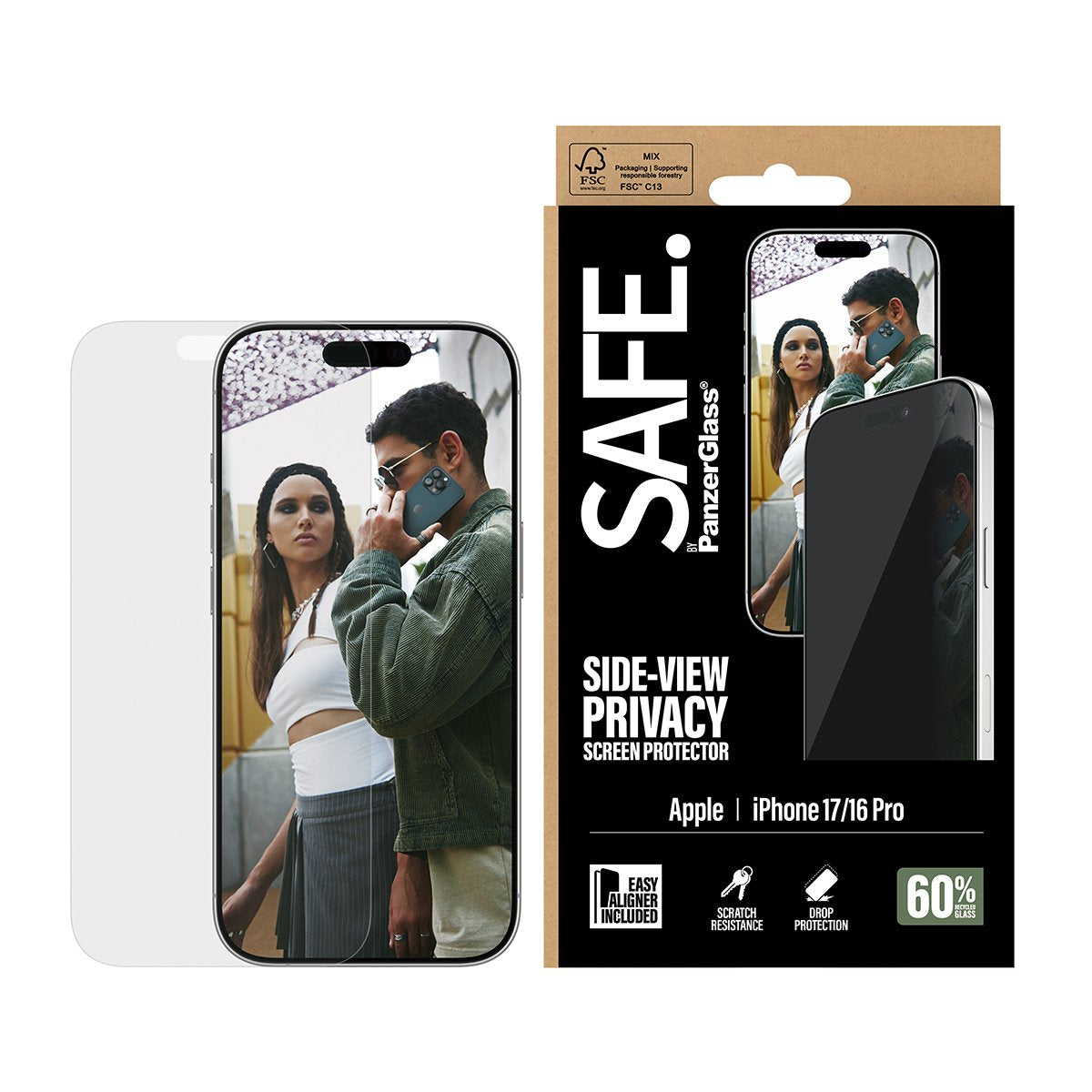 Panzerglass Safe. Privacy Screen Protector Iphone 17/ Iphone 16 Pro Uwf
