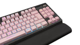Teclado Mars Gaming Mkaxpes Pink Tecnología H-Mech Iluminación Rgb Control Reposamuñecas Gel Control Volumen Cable Usb 180cm