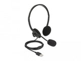 Delock 27178 Auriculares Estéreo Usb Con Control De Volumen Para Pc Y Portátil - Ultra Ligeros
