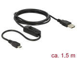 Delock Cable Usb 2.0 Tipo-A Macho > Usb 2.0 Micro-B Macho Con Interruptor Para Raspberry Pi 1,5 M