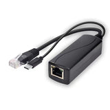 1000mbit Poe Splitter Usb-C  To Rj45 Ethernet To Rj45 +