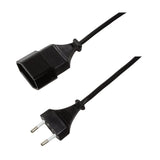 Logilink Cable Alimentacion 2xcee 7/16  2m  M/H Alargo Negro Cp123