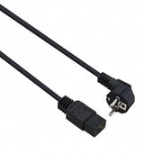 Helos Cable De Alimentación, Enchufe De Seguridad De 90 ° A C19, Negro, 3,0 M