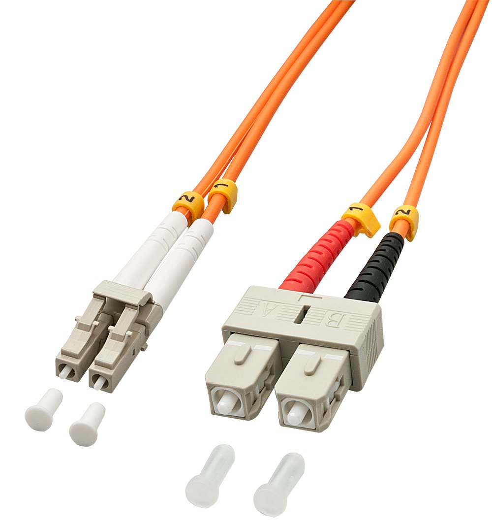 Cable Dúplex De Fibra Óptica Lindy Lc/Sc Om2 1m 50/125æm Multimodo