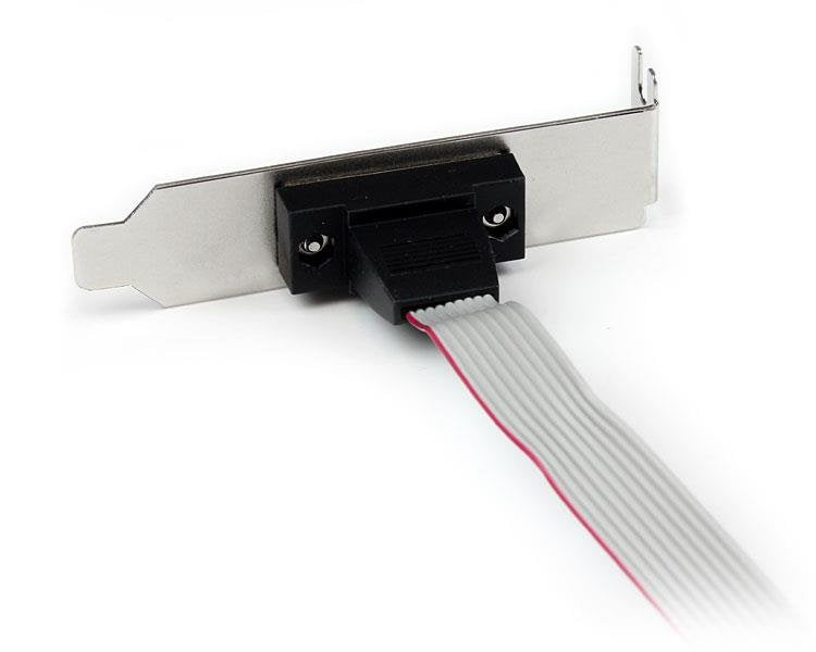 Startech Bracket Serie Db9 Rs232 A Idc 10 Pines Placa Base Perfil Bajo 0.4m Plate9m16lp