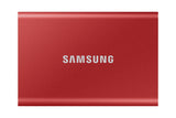 Disco Externo Ssd Samsung 500gb Portable T7 Usb3.2 Gen.2 Mettalic Red Extern Kit