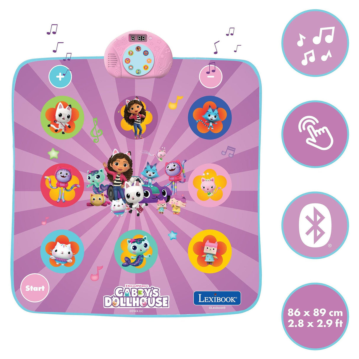 Alfombra Baile Electronica Luminosa La Casa De Muñecas De Gabby