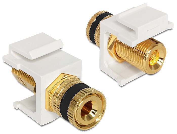 Delock 86303 Módulo De Integración Keystone Poste > Tuerca De Rosca Negra / Blanco