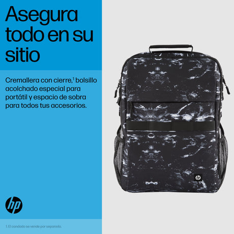 EAN 0197192501252 - HP Campus XL Marble Stone Backpack 40,9 cm (16.1") Negro, Gris imagen 6