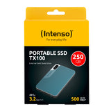 Disco Duro Externo Solido Ssd Intenso Tx100 250gb Usb Tipo C