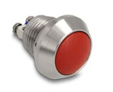 Drucktaster Zum Einbau 12 Mm 2 X Schraubklemme Rot