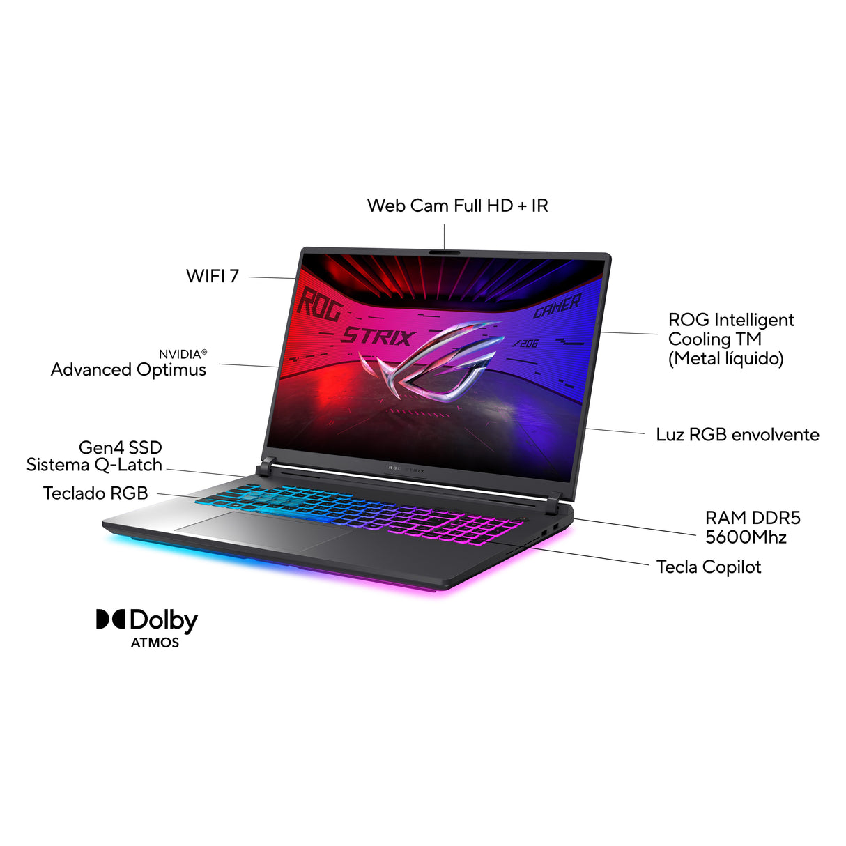 EAN 4711636009645 - ASUS ROG Strix G18 G815LP-S9004 45,7 cm (18") DDR5-SDRAM NVIDIA GeForce RTX 5070 Wi-Fi 7 (802.11be) Negro imagen 3