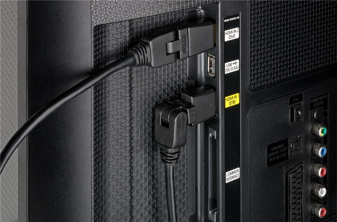 Cable Hdmi A-A  1,50 Metros Negro Articulado 4k 60hz   Cable Con Conectores Articulados 360º Serie 2.0 Goobay
