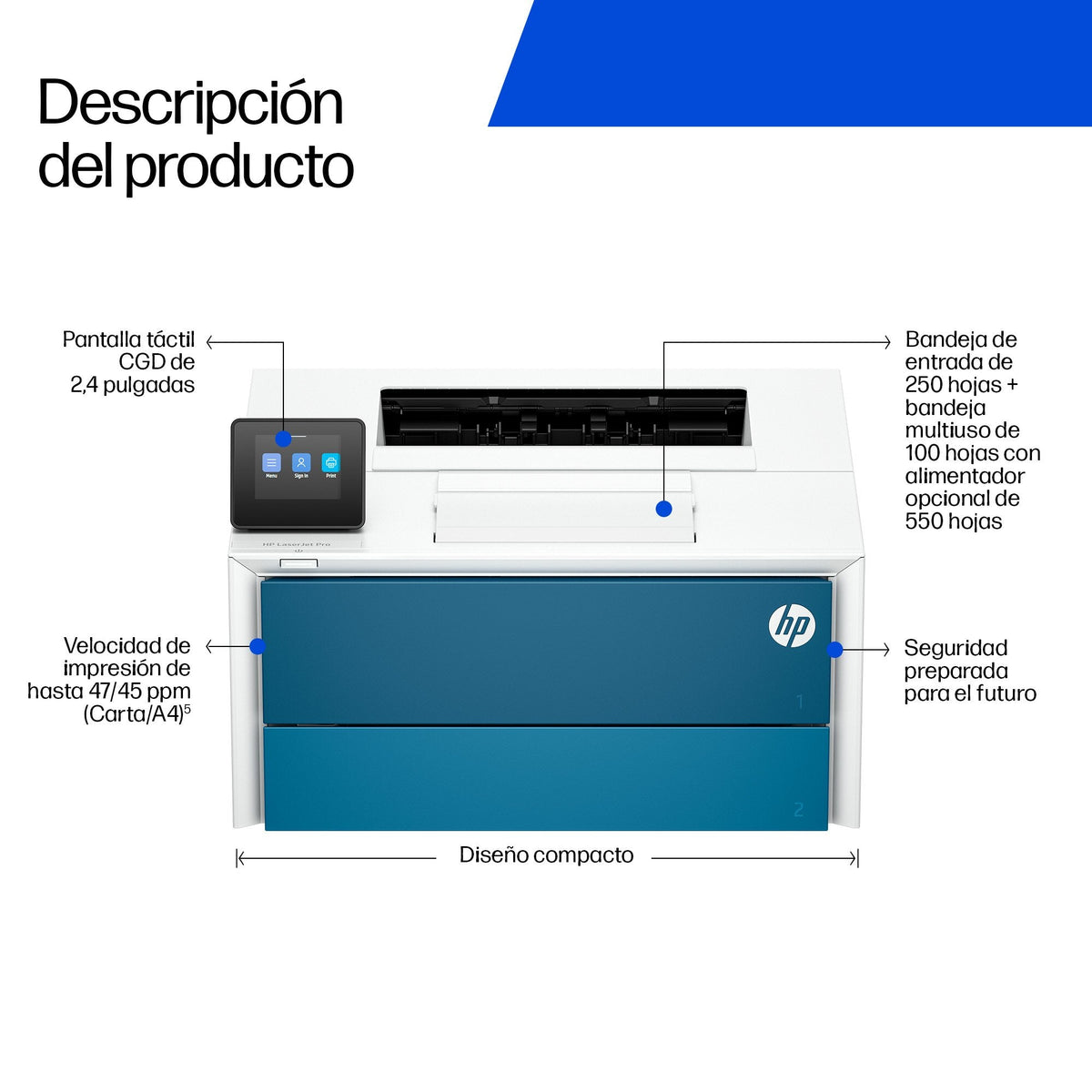 Hp Laserjet Pro 4007dn - Impresora - S/W - Duplex