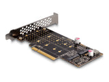 Pci Express X8 Karte Zu 2 X Intern Nvme M.2 Key M - Bifurcation - Low Profile Formfaktor
