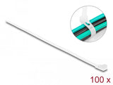 Delock Cablebinder Wiederverwendbar L 200 X B 4,8 Mm 100 Stück Weiss