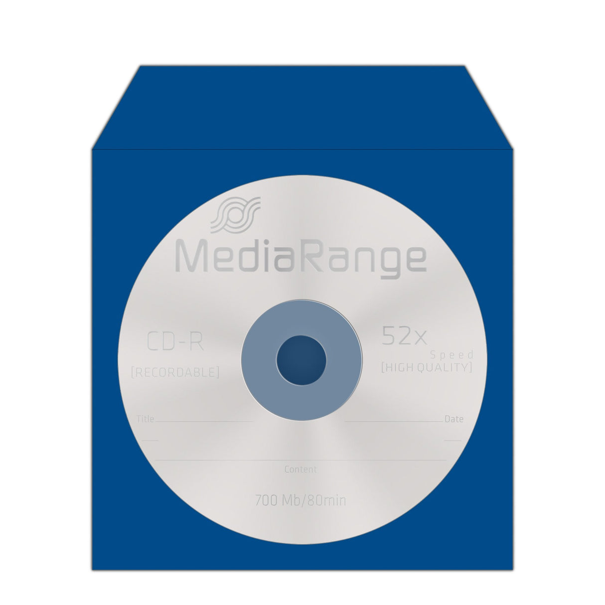 Mediarange Box67 Funda Para Discos Ópticos 1 Discos Azul, Verde, Rojo, Amarillo 100 Uds