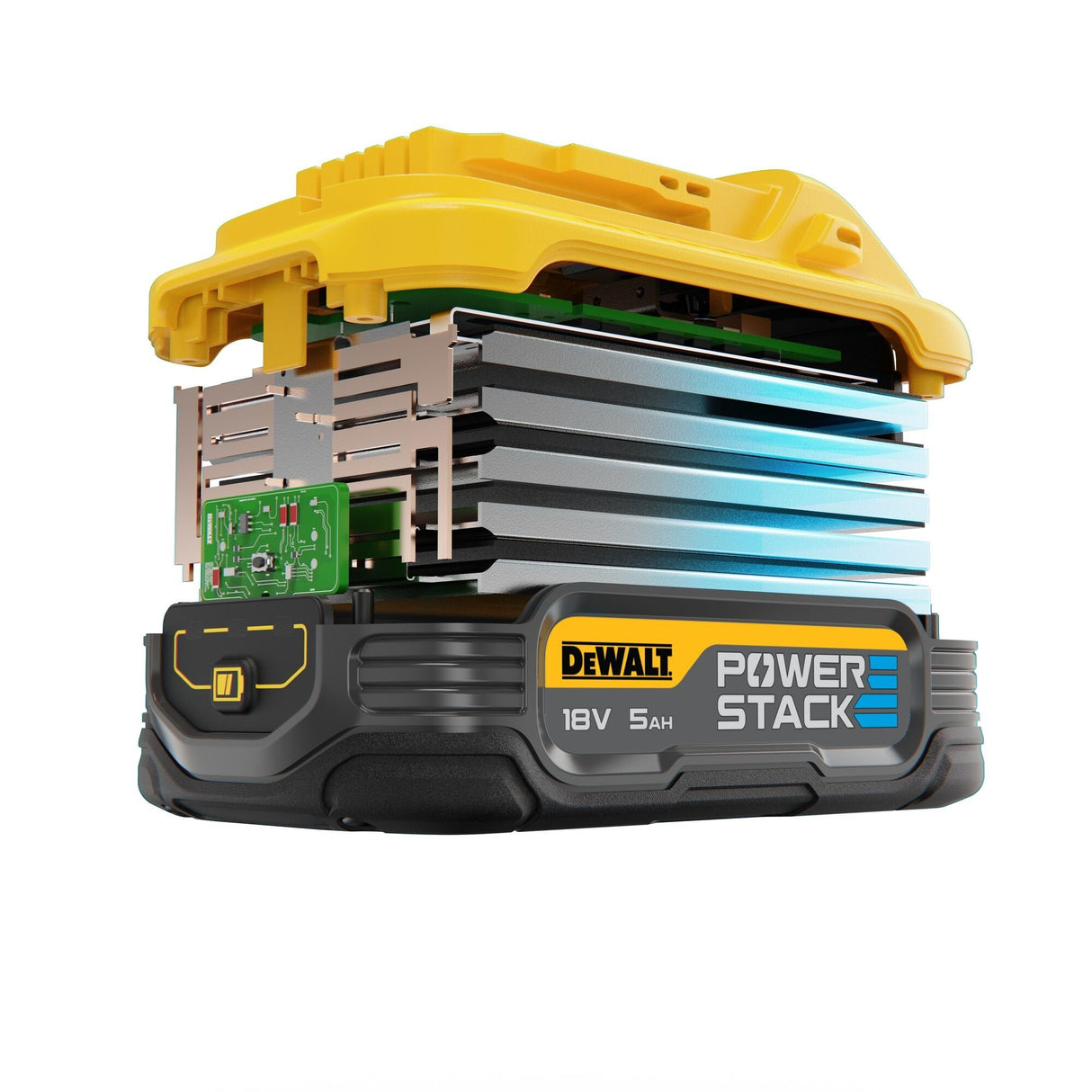 Batería Dewalt Powerstack Dcbp518, 18volt 5ah Amarillo/Negro Dcbp518-Xj