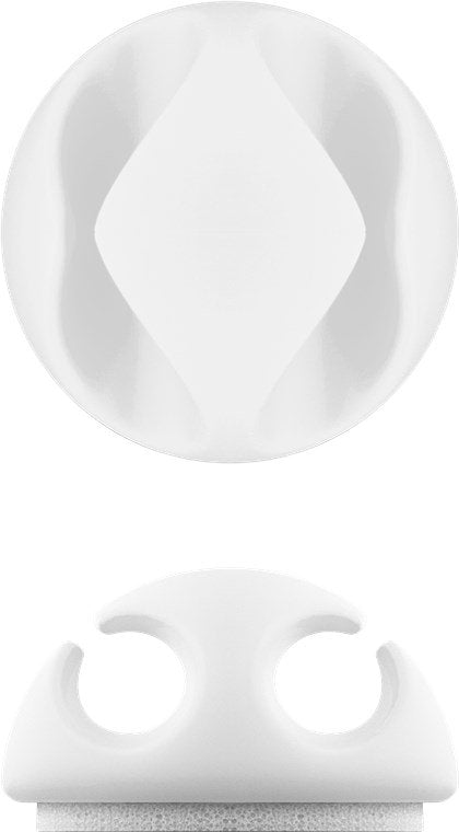 Goobay Organizador De Cables 2 Ranuras (Mini), 6 Piezas Blanco 70364