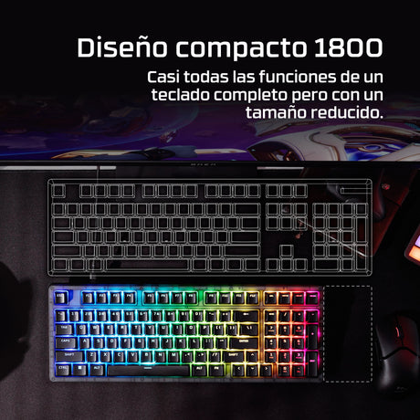 EAN 198828944788 - HyperX Origins 2 1800 teclado Juego USB Negro imagen 6