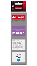Activejet Ab-D100c: Cartucho De Tinta Para Impresora Brother, Sustituto Del Brother Bt-D100c; Supreme; 50 Ml; Azul
