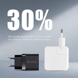 Ultra Compact Gan Ladowarka Sieciowa 2x Usb-C 35w Pd 3.0 Z Pps Biala